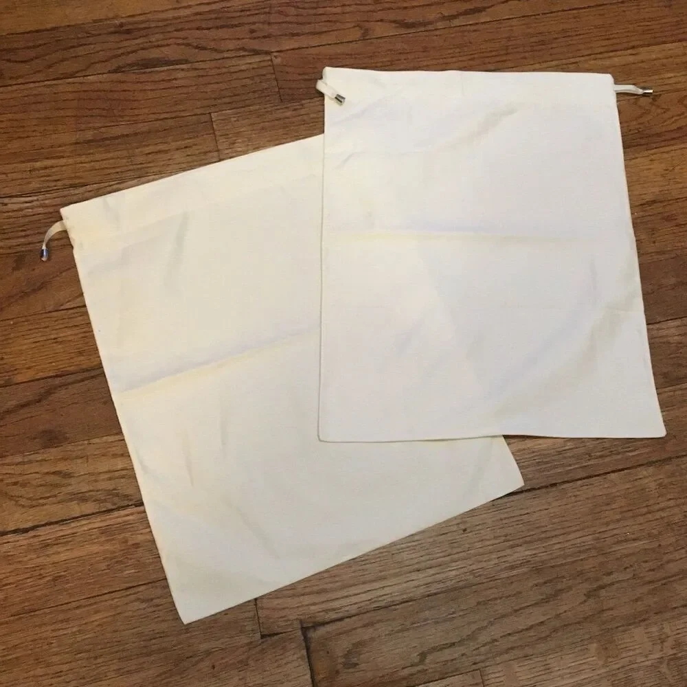 Alexandre Birman TWO (2) 11” x 13” White dustbags